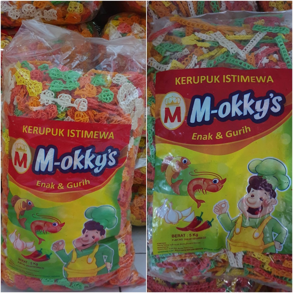 [Bal] Kerupuk Krupuk Mentah Mawar Kepang warna warni M-Okky's - Okys*