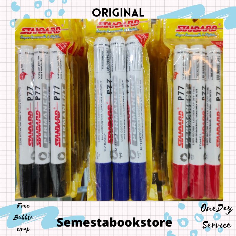 

Spidol permanen standard 3 Pcs