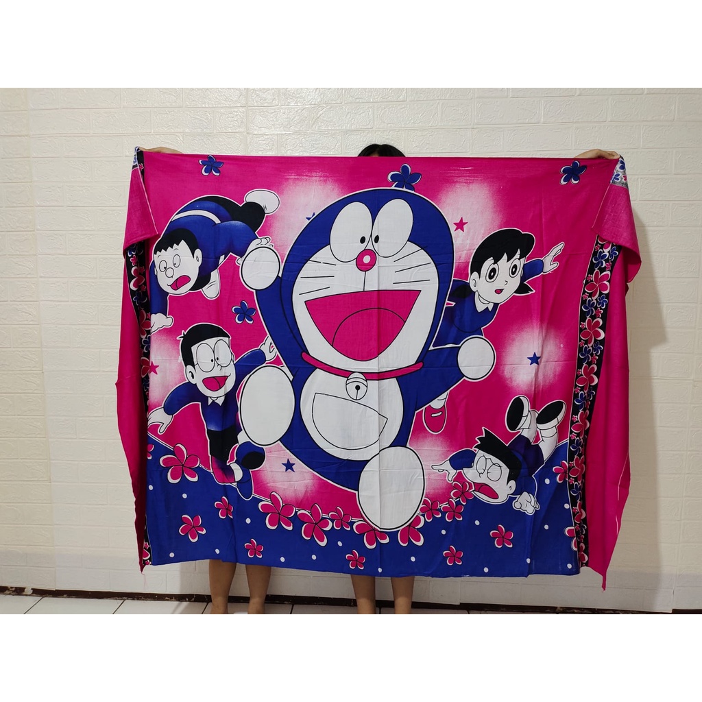 Kain Bali/Kain Pantai Export/ Motif Doraemon/Kain Bali Premium/Selimut Bali