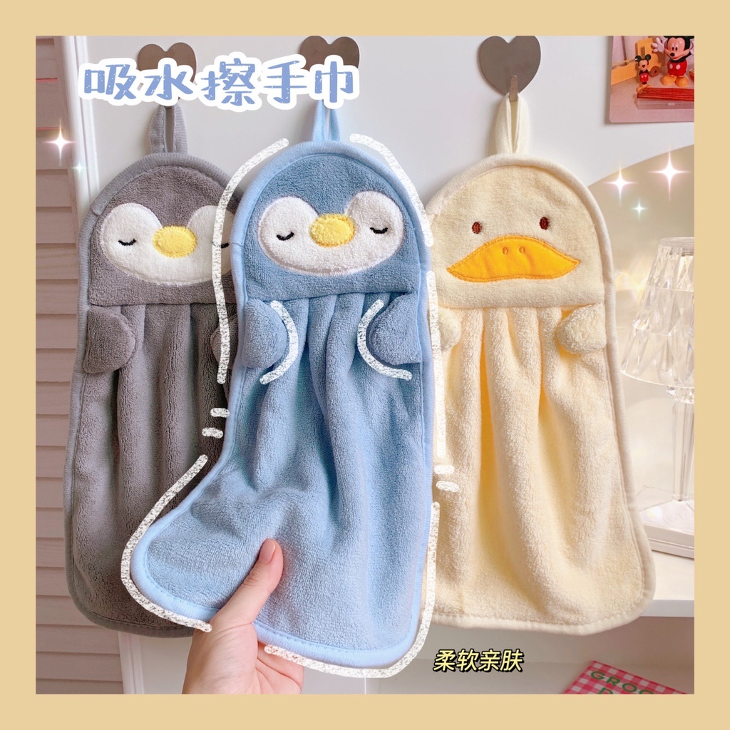 handuk tangan cute model bebek bahan katun barang import harga grosir