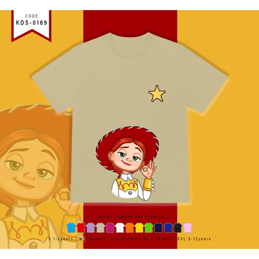 T-SHIRT / KAOS ANAK-ANAK TERMURAH BERGAMBAR TY JESSIE - TERIMA CUSTOM KAOS KELUARGA