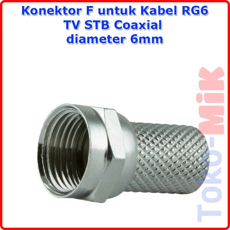 Konektor F Drat Besi Kabel RG6 Antena TV STB Parabola