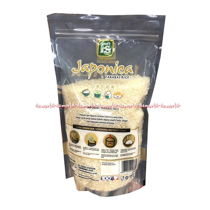 Japonica Tarabas Rice Food Station 1Kg Beras Jepang Pulen Japaness Rice Japponica Japoinica