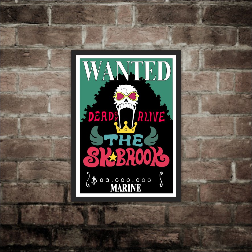 Poster Anime one piece wanted Hiasan Dinding Kamar wall decor-12
