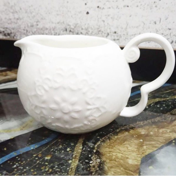 TEA POT MINI KERAMIK PUTIH IMPOR/TEKO KERAMIK/CERET KERAMIK/KETEL KERAMIK