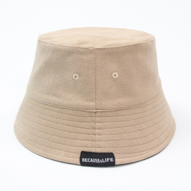 Topi bucket / fisherman Gaya Jepang Motif Tulisan Bahan Kain Untuk Pria / Wanita