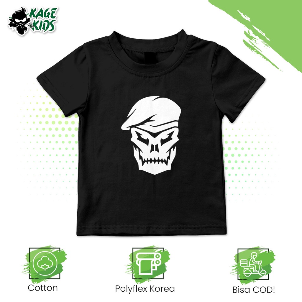 Kaos Distro Anak TACTICAL Laki Laki dan Perempuan / Baju Anak Motif Logo Game COD