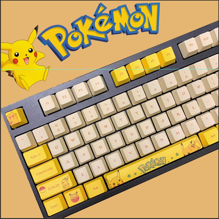Jual Pokemon Keycap PBT OEM Mechanical Keyboard Keycap Pikachu Keycaps