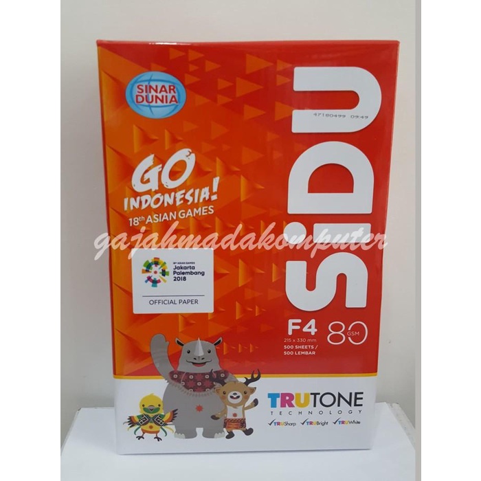

Kertas Hvs F4 80 Gr 80 Gsm 80Gsm 80Gram Sidu Sinar Dunia