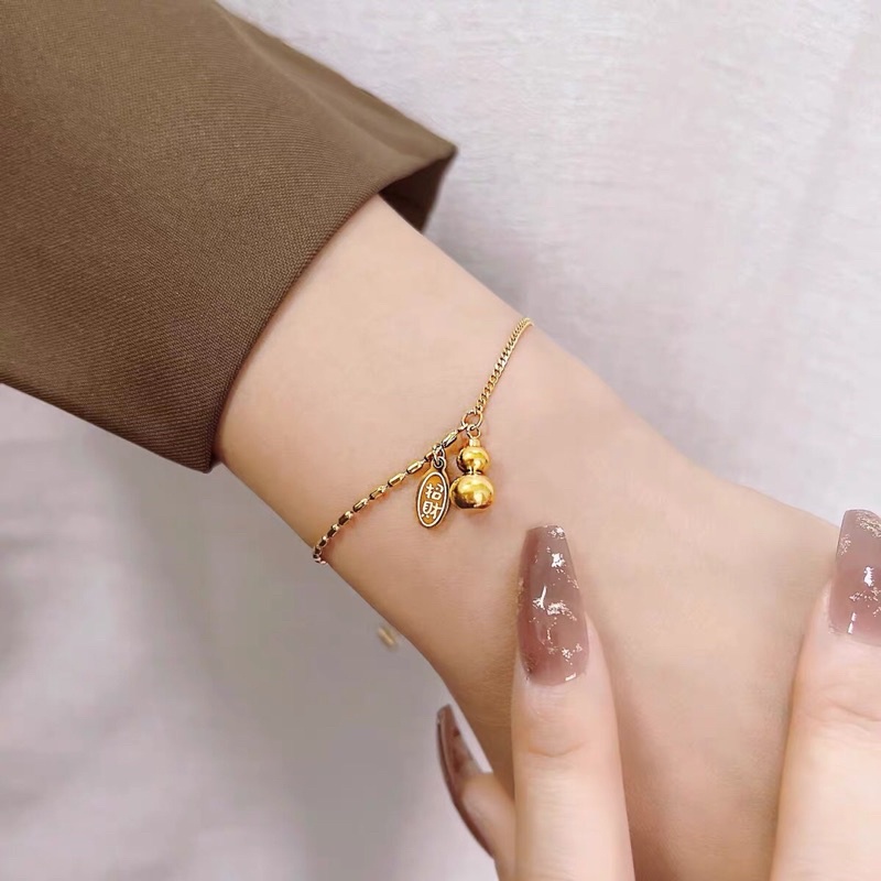 Gelang Titanium Lucky Keberuntungan Gold Korea Fashion Style Trending