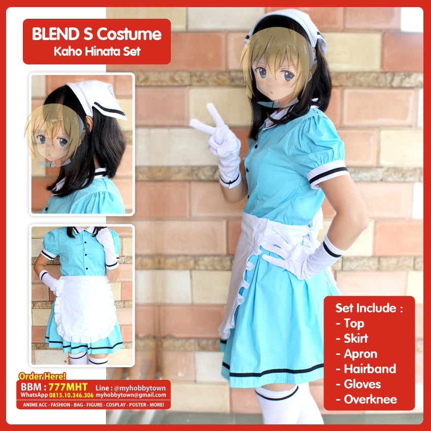 Kostum Cosplay Maid Blend S - Kaho Hinata