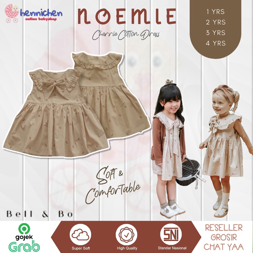 BELL AND BO NOEMIE DRESS ANAK PEREMPUAN 1-4 Tahun