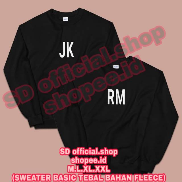 (bayar ditempat)  sweater basic kpop Bangtan INISIAL