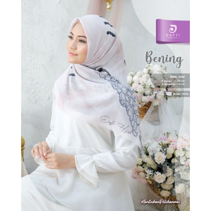 bening scarf premium bahan voal premium ORI Daffi hijab