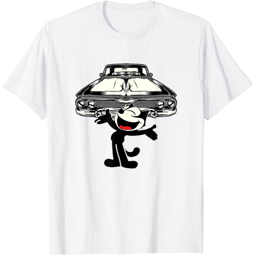 Baju Anak Felix Cat Cartoon Giant Lowrider Car Club Design Mashup T-Shirt