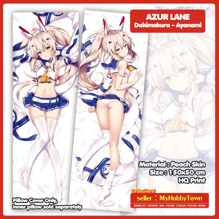 Sarung Bantal Anime Dakimakura Azur Lane : Ayanami