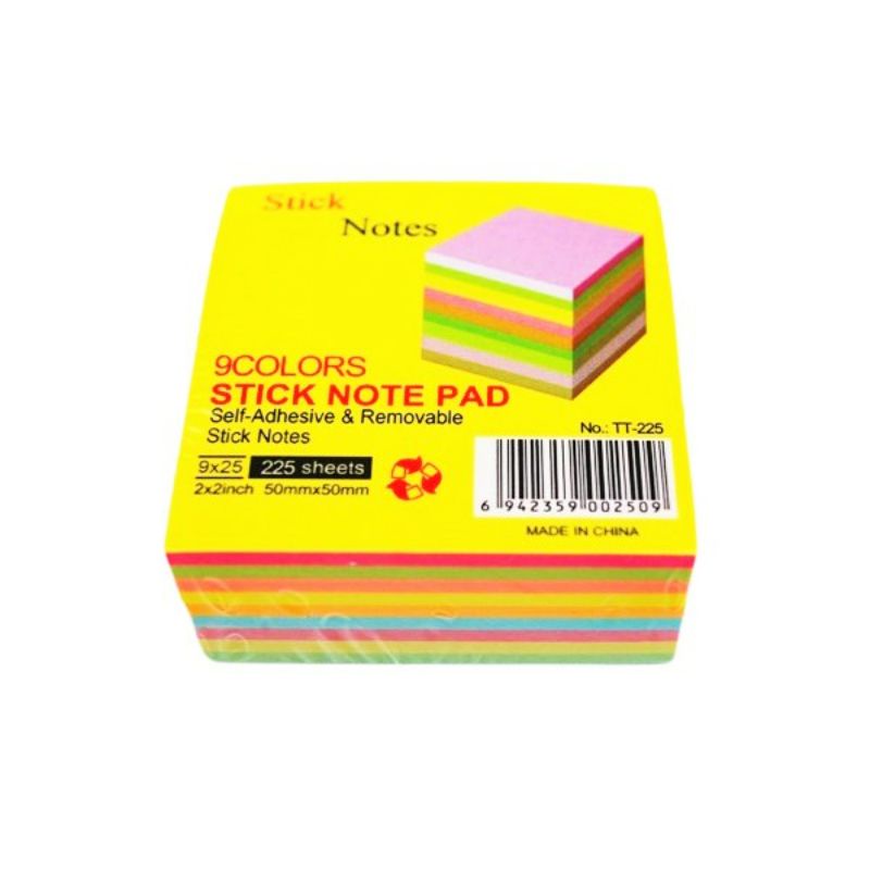 

Stick Note / Stick Note Pad 9 Colors No. TT-225