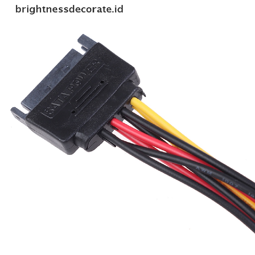 1pc Kabel Adapter Splitter Y Sata Power 15-pin Male Ke Female Untuk Hard Disk Hdd