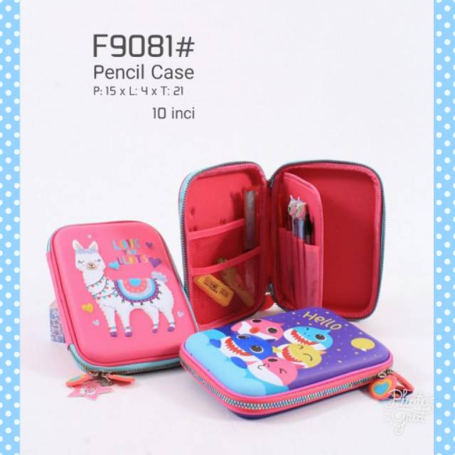 

Kotak Pensil /pencil case hard case impor.. Kotak pensil trendy.. Pencil case happening