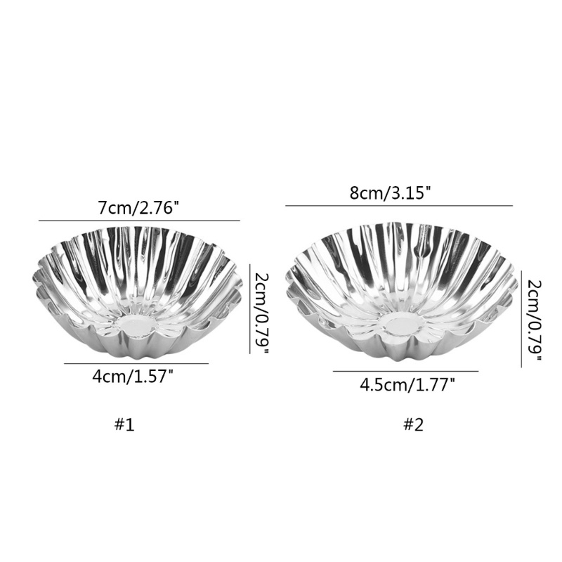 Cetakan Cupcake / Egg Tart Mini Bahan Stainless Steel Anti Lengket