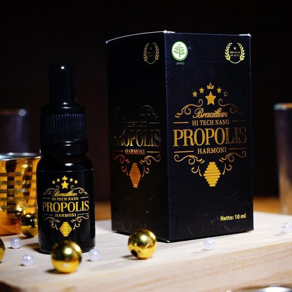 Propolis Hi Tech Nano Propolis Harmoni Premium Nano Green Brazilian 100% Asli 10 ml