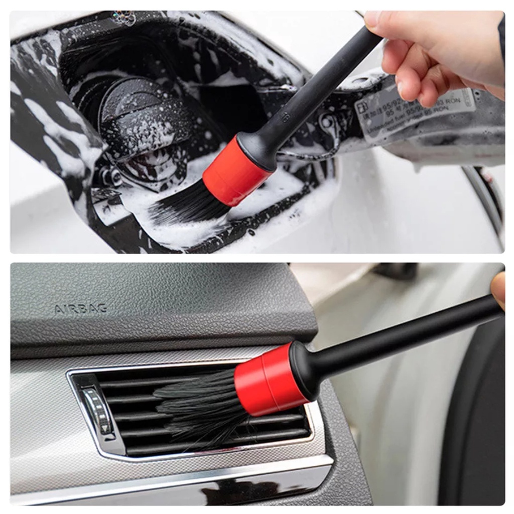 Brush Detailing Kuas Hitam 1 Set 5 Ukuran Poles Pembersih Mobil