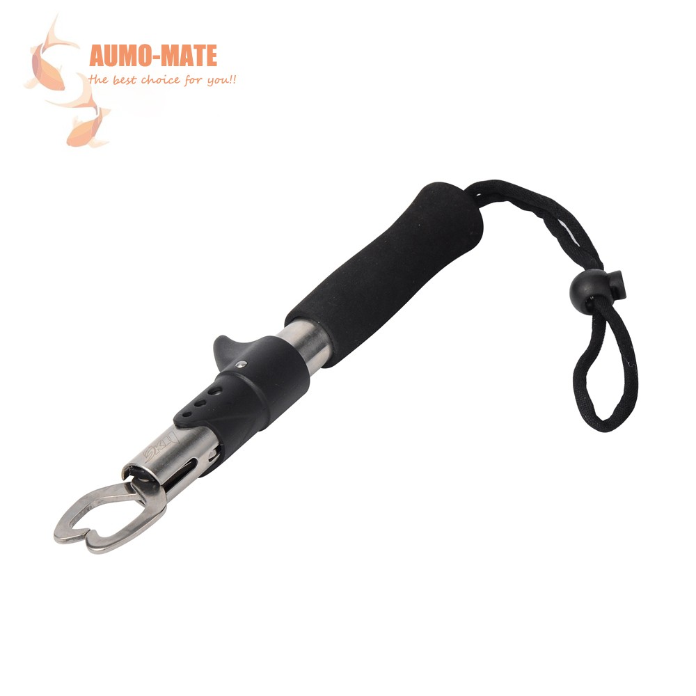 iLure Portable Stainless Steel Fishing Gripper Tool Equipment - FLG-P-006 - Black