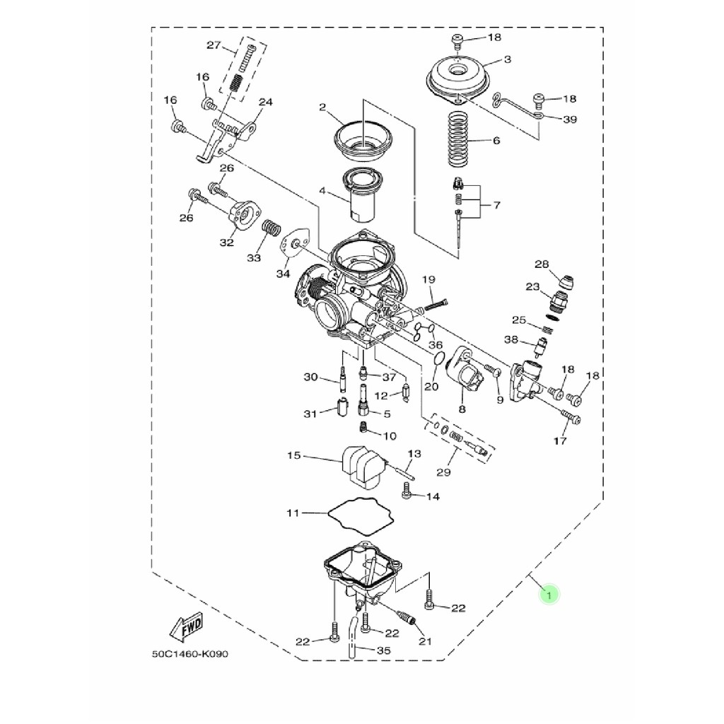 KARBU KARBURATOR ASSY JUPITER MX 135 NEW NJMX ORIGINAL YGP 50C-E4901-00