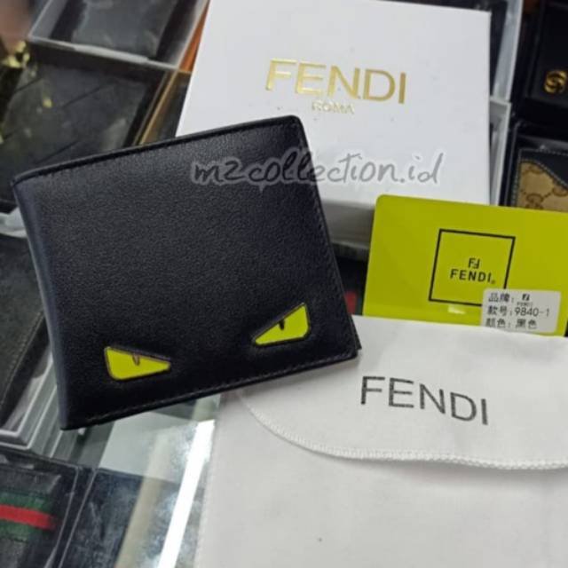 Dompet Fendi Monster Men Leather Black