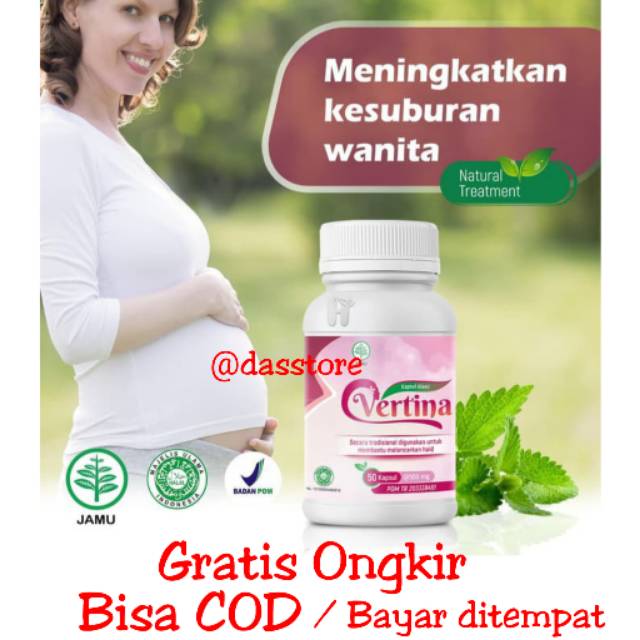 Obat Penyubur Wanita VERTINA Herbal Original , Melancarkan Haid ,Kesehatan Rahim,Pelancar Menstruasi