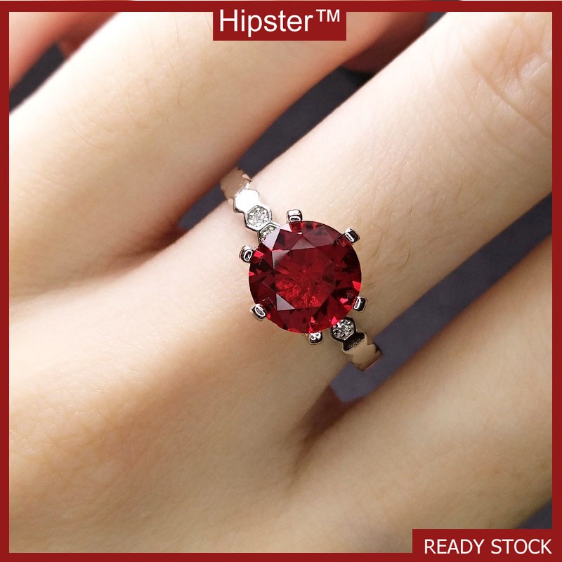 Best-Selling Fashion Luxury Temperament Inlaid Ruby Ring