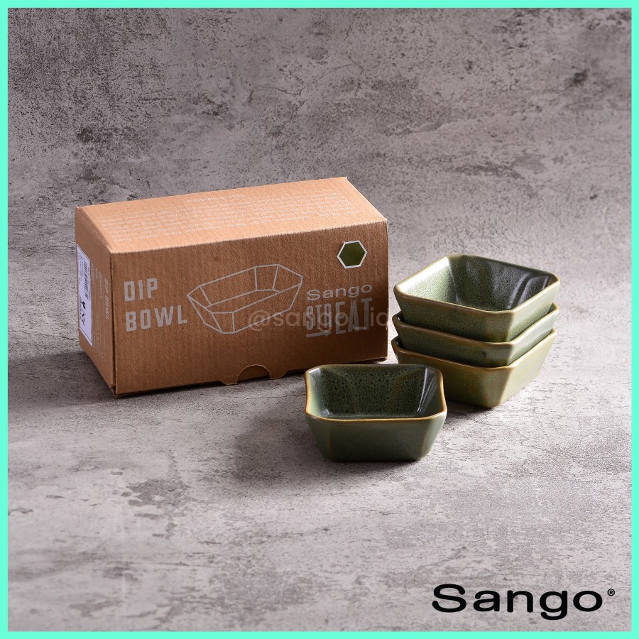 INAH&amp;L - Wadah Bumbu Kayu Celeste 2 Bagian (Isi 1) X Sango StrEAT Dip Bowl (Isi 4)