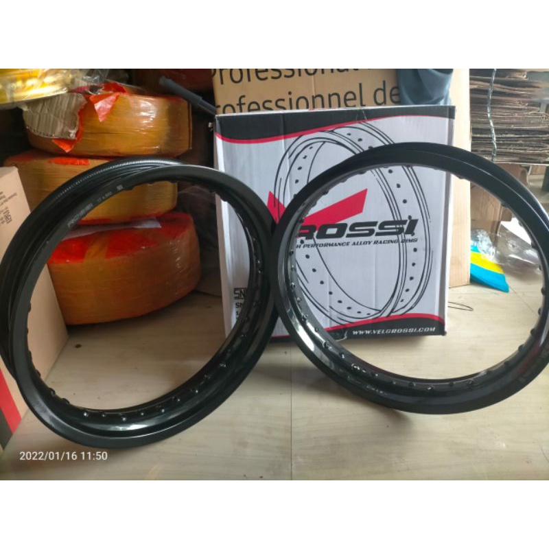 velg Rossi ring 17 uk 250/300 hitam glossy/mengkilap