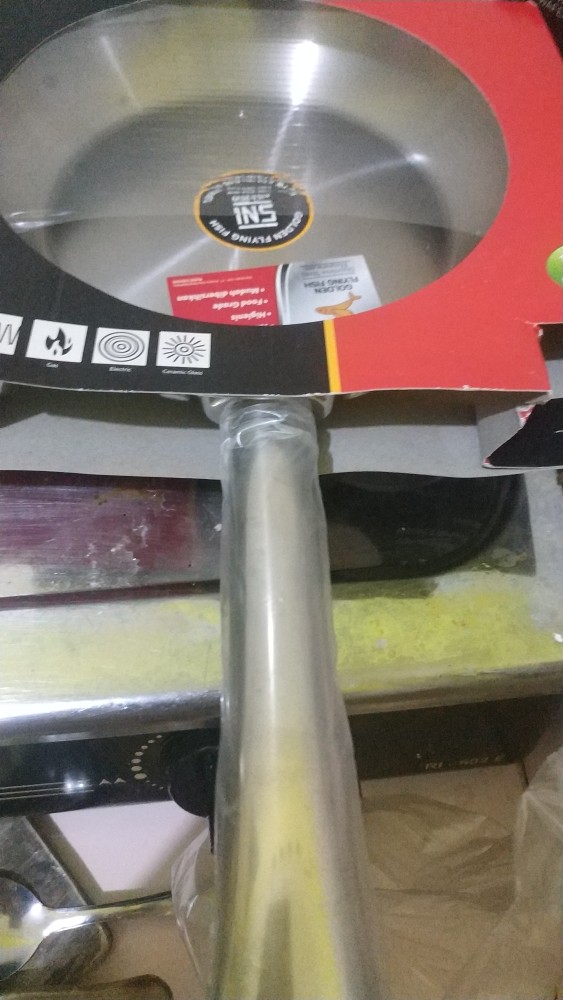 Wajan Stfp0124 - Wajan Fry Pan Diameter 24 Cm Stainless Golden Flying Fish Kitchenware