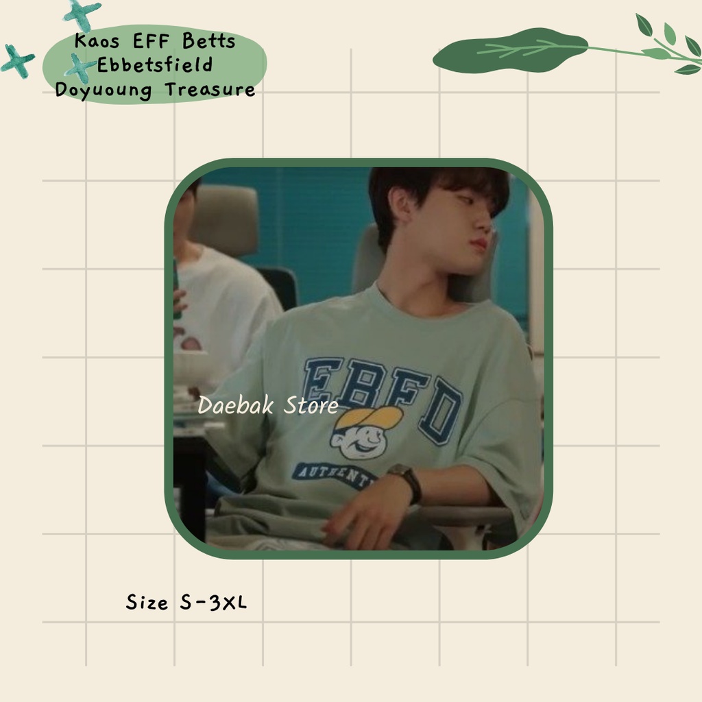 Kaos Doyoung Treasure Ebbetsfield EBFD sablon