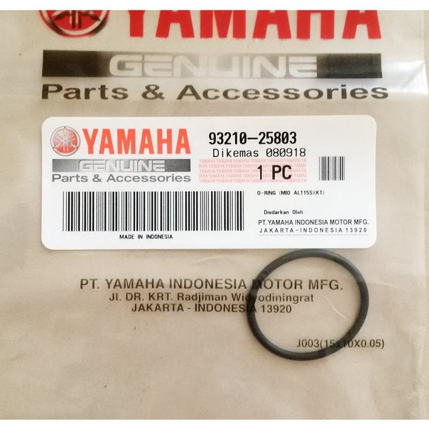 seal oring  yamaha 93210 25803 vs 258G2 pulley puli belakang mio j soul gt xride fino 115