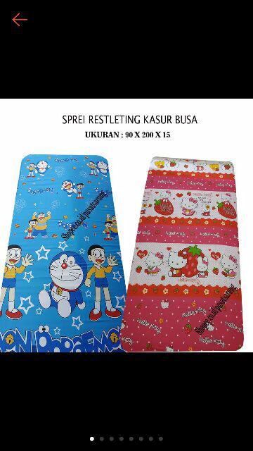Sarung Kasur Busa Resleting Karakter Kartun Uk 90 X 200 X 15m