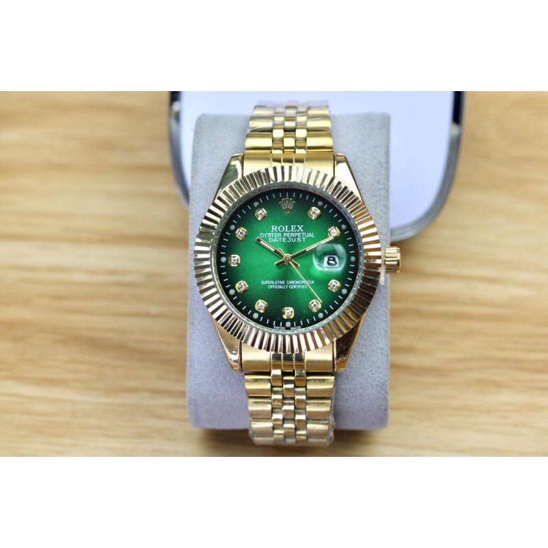 Jam Tangan Pria / Wanita Rolex Premium Fullset Case Gergaji Tanggal Aktif Free Box Rolex &amp; Baterai Cadangan