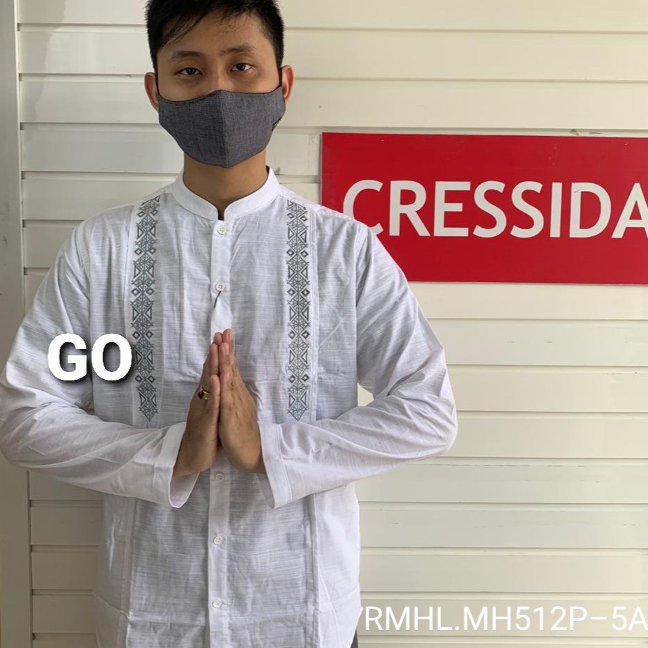 gos CRESSIDA KOKO/TAQWA Pakaian Pria Atasan Baju Muslim Kemeja Hem Slimfit Original Lengan Panjang