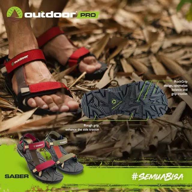 Sandal Gunung Outdoor Pro Saber Black | Outdoorpro Saber