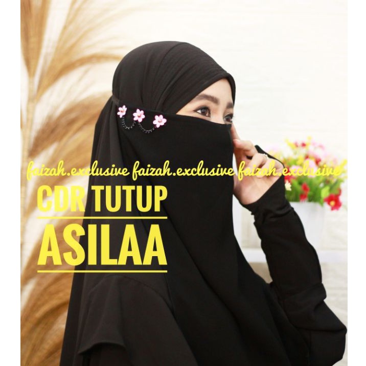CADAR TALI TUTUP CADAR ASILAA NIQOB BANDANA NIQAB KHIMAR TEMBORO