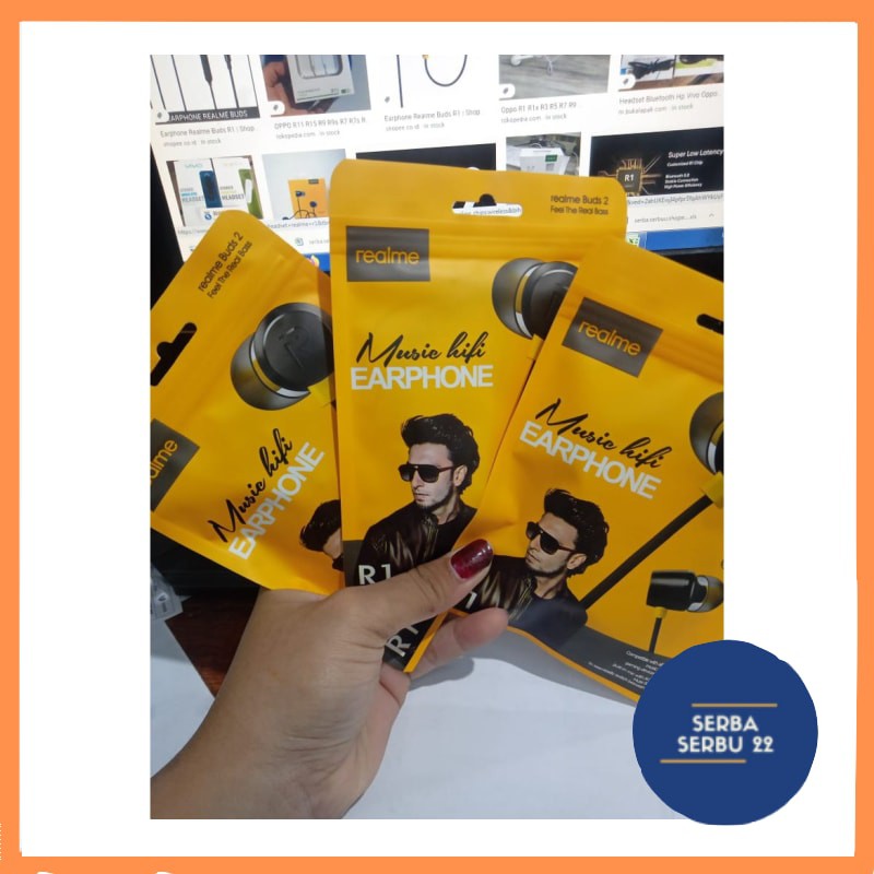 Headset Realme R1 Stereo - Handsfree Earphone Android Universal (SS)