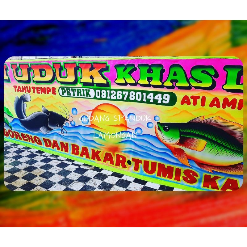 Spanduk warung / spanduk letter full colour / spanduk lukis / spanduk lukis full colour / spanduk la