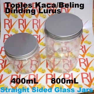 Toples Kaca  700  800 mL  Jar Tutup ALUMINUM Botol  Beling 