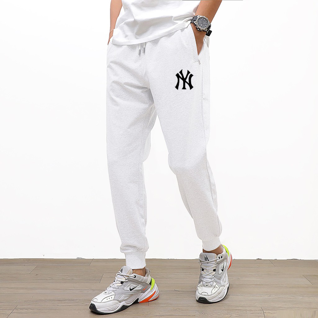 Celana Jogger Panjang Alan Bordir NY Pria SweatPant Joger Pant Santai Cowok