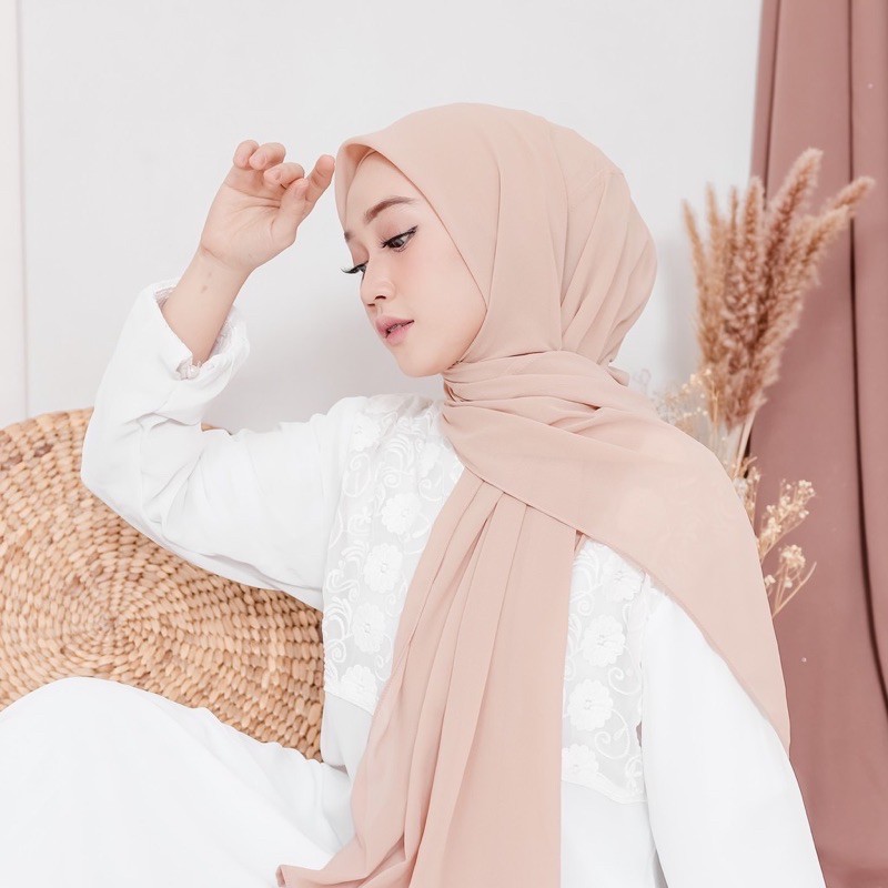 Pashmina square 180x75 cm ceruty baby doll premium //pashmina instan by veera.official