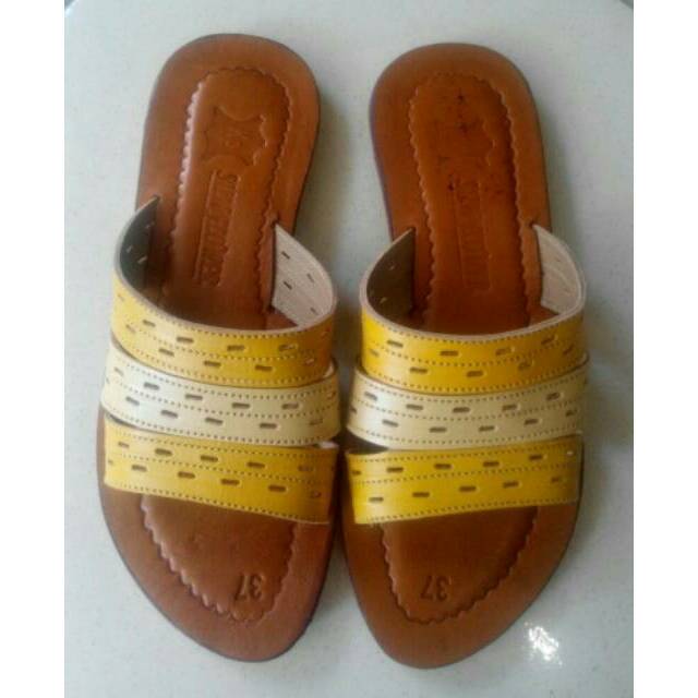Sandal selop kulit asli cewek sandal kulit taslir original magetan