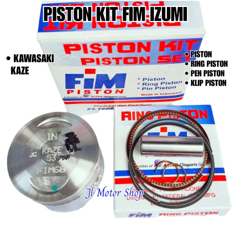 PISTON FIM KAWASAKI KAZE 53 53.5 54 54.5 55 56 BISA UNTUK RUBAHAN JUPITER Z VEGA SUPRA KARISMA GRAND REVO BLADE BEAT SCOOPY DLL