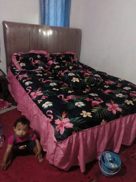 California  Bedcover + Sprei Rumbai 180x200 Pandora Rogan Nurita Flamingo - Bc 180 King 160 Queen
