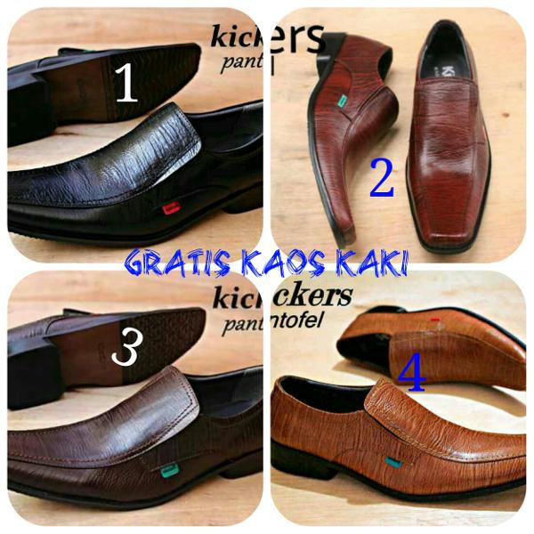 Sepatu Pantofel Pria Kickers Kulit